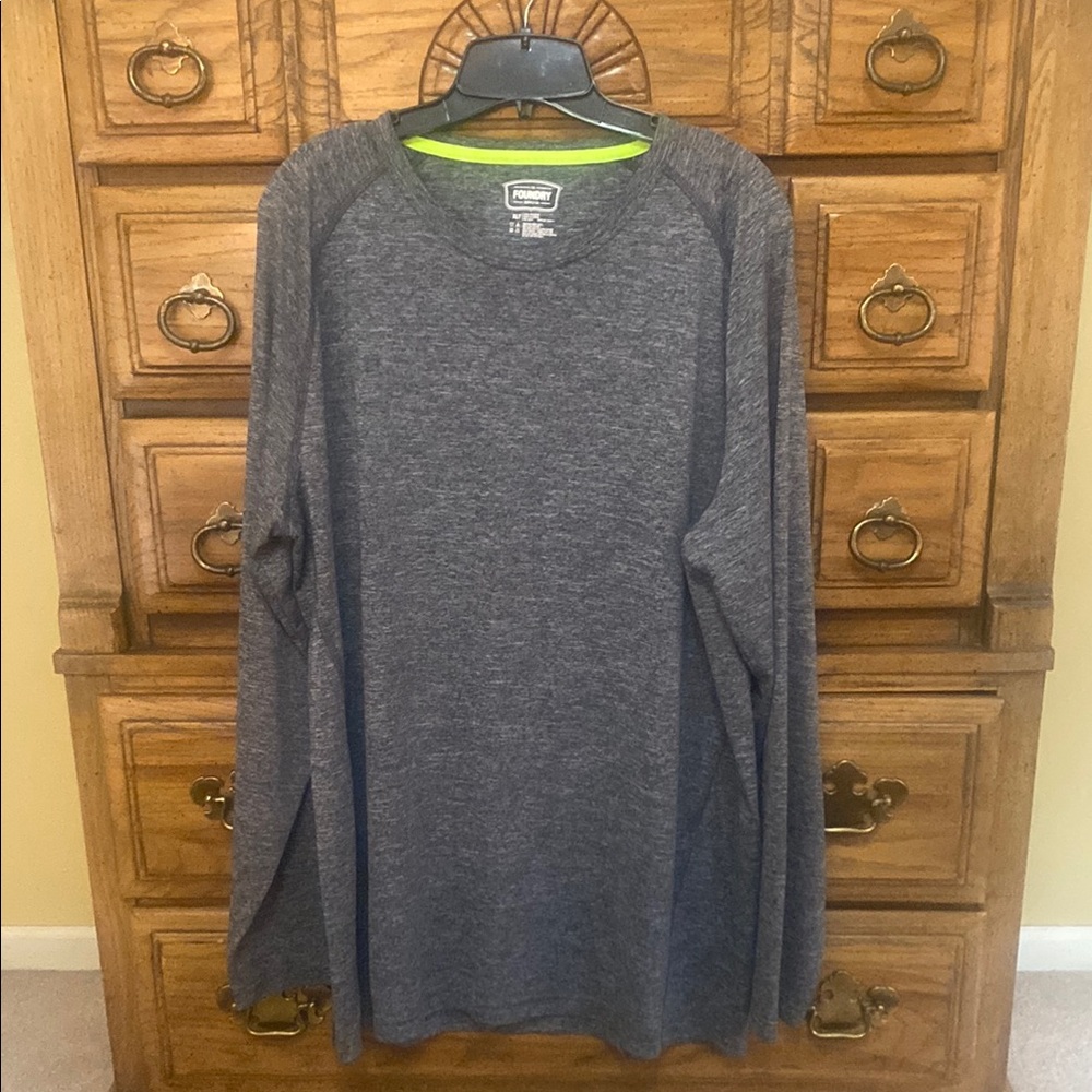 The Foundry Supply Co. Men's Long Sleeve Shirt Shirt Gray Size XLT